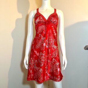 Vintage Y2K 90s Babydoll Slip Dress L Satin Fairy Whismigoth Vampy Coquette Mini